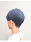 ショートマッシュ×ネイビーブルー