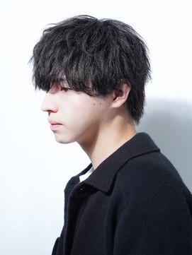 アルファ 新宿(alpha) サーフカール/ 刈り上げセンターパート/ブルーブラック[新宿駅]