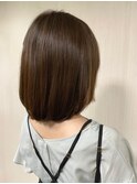 乾かしただけで素敵にまとまる長めボブ