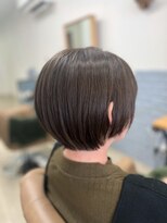 リープ(leap hair)&nbsp;丸みショート × オリーブベージュ