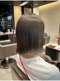 【中村】切りっぱなしショート×マットベージュ