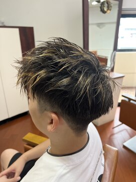 美容室 夢追い人 メッシュカラーベージュ