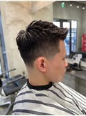 バーバー　ツーブロック/刈り上げ/ツイスパ/ビジネス/かきあげ 