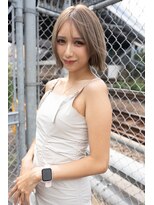 ホロン 池袋(HOLON)&nbsp;池袋美容室HOLON【レイヤーボブ/ミルクティーベージュ】