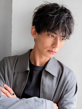 キリ 表参道(kyli) 好感度◎サーフカールアップバング束感ブルーブラックモテ髪