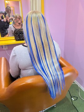 どぅ～す 梅田店 編み込みorシールエクステ100枚+EXカット￥24000