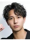 MEN’S HAIR/サーフカール/刈り上げセンターパート