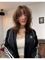 ナービス(NARVIS)&nbsp;透明感/ブラウンアッシュ/レイヤーカット/ウルフ