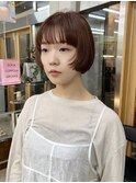 前上がりのミニボブマッシュ