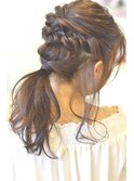 【adorable】大人ポニーテールねじり編みヘアアレンジ♪