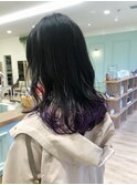 【morio坪井】裾カラー×ケアブリーチ ×バイオレット