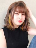 イヤリングカラー外ハネボブ