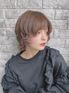 リアイス(Re:ICE) ミニウルフ/くすみブルー/流れるレイヤー/インナーハイライト