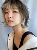 前髪インナーカラー×黒髪×ミニボブ【本多身和子】