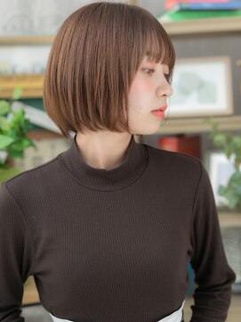 カバーヘア イヴ 戸頭店(COVER HAIR EVE) 外国人風暖色系カラー小顔切りっぱなしボブc5戸頭20代30代40代