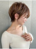 外ハネボブセクションカラーグラデーションカラーペールベージュ