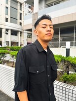 メリケンバーバーショップ フクオカ(MERICAN BARBERSHOP FUK)&nbsp;波巻きハイライトマッシュパーマウルフフェード2