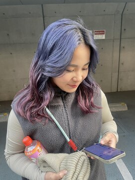 レコ 渋谷(LECO) ピンクとパープルのルーツカラー