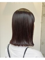 キャンバスアニュー 川崎(canvas anew.)&nbsp;ピンク紫×切りっぱなしカット／川崎／ハイトーンカラー