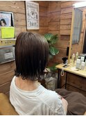 切りっぱなしボブ