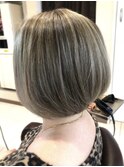 スモーキーアッシュ×ナノバブル×ハイライト×白髪ぼかし