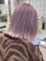 サンクマーケット 渋谷(cinq MARKET)&nbsp;渋谷ブリーチカラータッセルボブ顔周りレイヤー切りっぱなしボブ