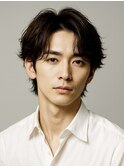 Hale刈り上げセンターパートフェザーパーマニュアンスパーマ原宿