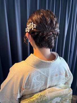 和装　七五三　ヘアセット　まとめ髪　辻堂