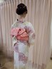 浴衣着付け+ヘアセット 7500円