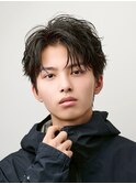 メンズカット無造作黒髪スパイキーショート刈り上げビジネス流行