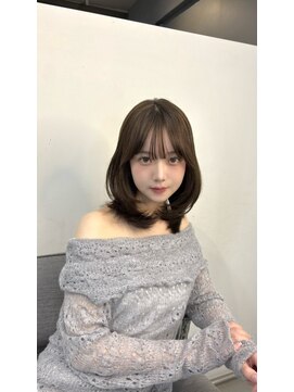 ラル 立川南口(lar) ダークパープルミルクブラウンダウンバング