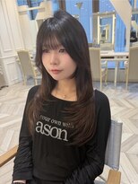 ニューヨークニューヨーク なんば道頓堀店(NYNY)&nbsp;小顔見えロングレイヤー×顔まわりカット