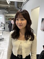 ローレンジウ(LOREN JU)&nbsp;着物ヘア/ダークアッシュ/ミディアムレイヤーカット/名古屋名駅