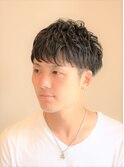 セミウエットサイドパートショート クラウドマッシュビジカジ
