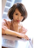 【大人かわいいひし形ボブ】カット&カラーはお任せください♪