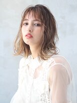 オースティン 門前仲町(AUSTIN)&nbsp;大人かわいい前髪セシルカットココアブラウンフリンジウェーブ