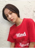 ナチュラルショート センターパート カジュアルショート