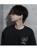 黒髪センターパート