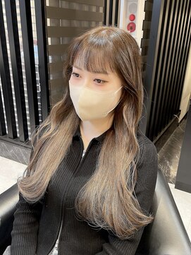 シファー(~Cifer) グレーベージュぱっつん前髪サイドバングお客様ヘア☆