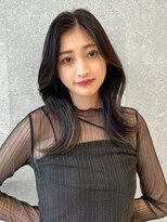 アース 三軒茶屋店(HAIR&MAKE EARTH) 三軒茶屋_レディース_ロング_コテ巻き_くびれ巻き_黒髪_韓国巻き