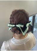 【KulmbyLuccica 廣江潔花】ラベンダーカラー×ツインおだんご