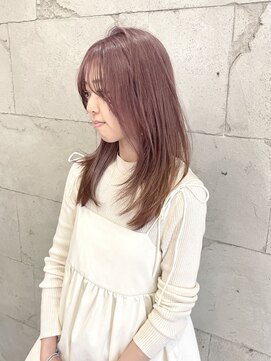 ジアン(JIEN) layer cut _ pink beige