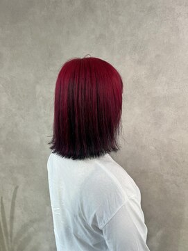 ミューバイケンジ(miu by KENJE) miu&橋本愛海 レッド&ブラックのアンブレラカラー