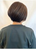 【MICHI 富田店 杉本郁美】 ショートカット 白髪染め ブラウン