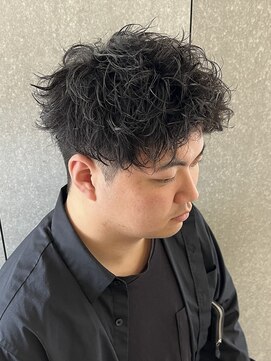 ニアウ 太田店(Niau) メンズナチュラルショートツイストスパイラルパーマ質感重視