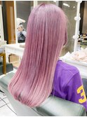 ハイトーンカラー　ピンクベージュ　ホワイトピンクくすみピンク