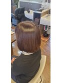 お呼ばれヘアセット結婚式ハイライトミディアムヘアウルフ小顔