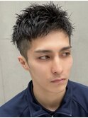 仙台スパイキーショートアップバングツーブロック30代40代◆