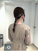タイトポニー / 金箔アレンジ / ヘアアレンジ / お呼ばれヘア