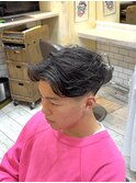 ラフカール　フェード　海外風　センターパート　かきあげ